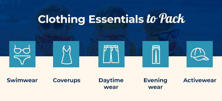clothing essentials to pack for a beach vacation