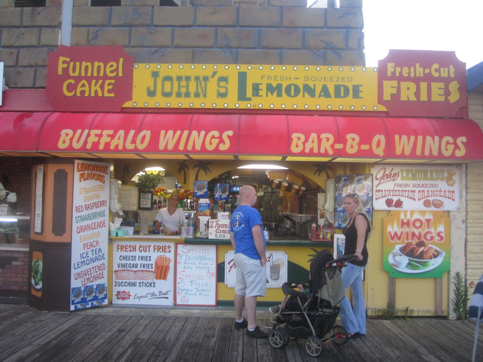 John's Lemonade - Funnel cake, fresh-cut fries, buffalo wings, bar-b-q wings - OCNJ