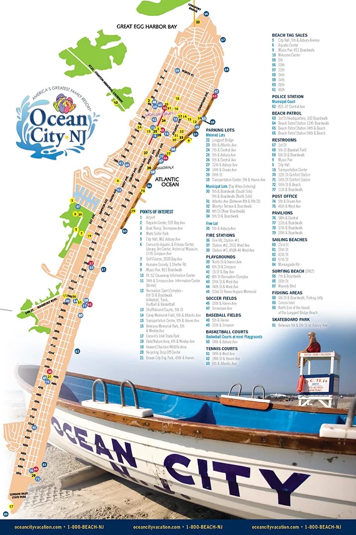 Map of Ocean City, New Jersey