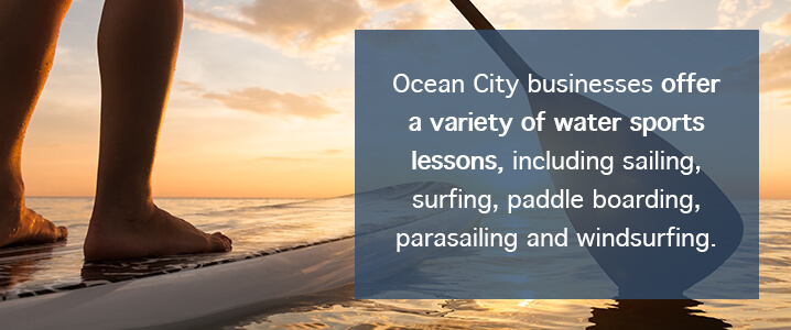 ocean city businesses offer a variety of water sports lessons