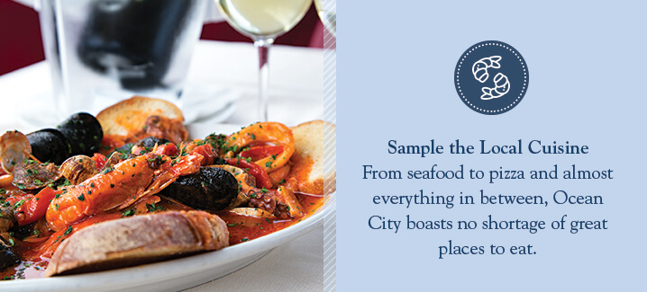 sample the local cuisine from seafood to pizza